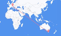 Vluchten van Hobart, Australië naar Bozen, Italië