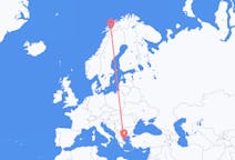 Flyreiser fra Skiathos, Hellas til Narvik, Norge