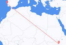Flyreiser fra Gambela, Ethiop, Etiopia til Lisboa, Portugal