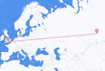 Fly fra Krasnojarsk til Southampton