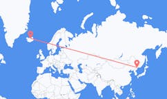 Flights from the city of Yanji, China to the city of Akureyri, Iceland