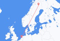 Vluchten van Gällivare, Zweden naar Amsterdam, Nederland