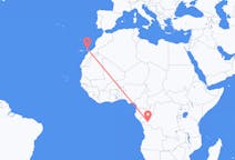Flyreiser fra Kinshasa, til Lanzarote