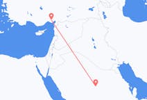 Flyg från Al Qasim, Saudiarabien till Adana, Turkiet