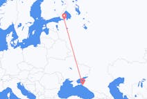 Vols depuis la ville d'Anapa vers la ville de Saint-Pétersbourg