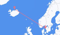 アイスランドのグリムジーから、スウェーデンのヨーテボリまでのフライト