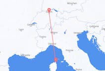 Flyreiser fra Zürich, Sveits til Bastia, Frankrike
