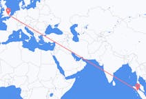 Flights from Siborong-Borong, Indonesia to London, England