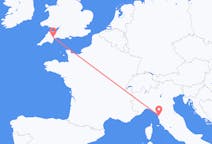 Flights from Exeter, the United Kingdom to Pisa, Italy