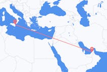 Flyrejser fra Dubai, De Forenede Arabiske Emirater til Catania, Italien