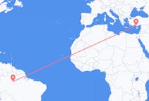 Flyreiser fra Manaus, Brasil til Gazipaşa, Tyrkia
