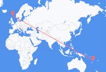 Flyreiser fra Port Vila, Vanuatu til Lerwick, Skottland