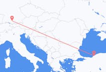Vluchten van Memmingen, Duitsland naar Zonguldak, Turkije