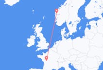Flights from Poitiers, France to Førde, Norway