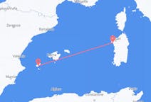 Vluchten van Ibiza, Spanje naar Alghero, Italië