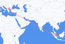 인도네시아 잠비시티에서 출발해 그리스 스키아토스로(으)로 가는 항공편