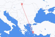 เที่ยวบิน จาก แดแบร็ตแซ็น, ฮังการี ไปยัง คอส, กรีซ