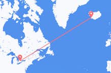 Flyg från Waterloo, Ontario, Kanada till Reykjavík, Island