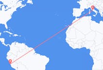 Flyreiser fra Lima, Peru til Roma, Italia