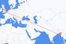 Flights from Kyaukpyu, Myanmar (Burma) to London, England
