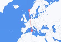 Flyg från Tunis, Tunisien till Bergen, Norge