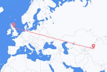 Flyg från Aksu City, Kina till Edinburgh, Kina