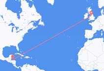 Flyreiser fra Coxen Hole, Honduras til Manchester, England