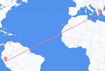 秘鲁出发地 瓦努科飞往秘鲁目的地 雅典的航班