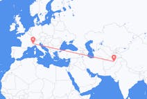 Flyg från Kabul, Afghanistan till Turin, Italien