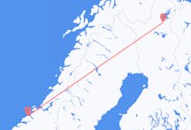 Loty z Kristiansund, Norwegia z Ivalo, Finlandia