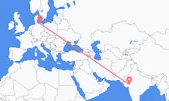Flyrejser fra Vadodara, Indien til Rostock, Tyskland