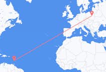 Flyreiser fra Saint Lucia, til Warszawa
