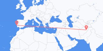 アフガニスタンからポルトガルへのフライト