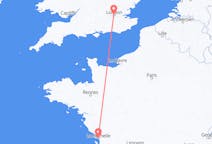Flights from La Rochelle in France to London in England