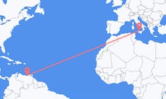 Flyreiser fra Barcelona, Venezuela til Palermo, Italia