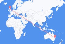 Flyreiser fra Armidale, Australia til Edinburgh, Skottland
