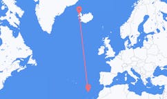 Flights from the city of Funchal, Portugal to the city of Ísafjörður, Iceland