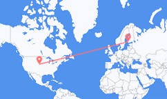 Flyreiser fra Nord Platte, USA til Åbo, Finland