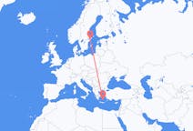 Voli da Santorini, Grecia a Stoccolma, Svezia