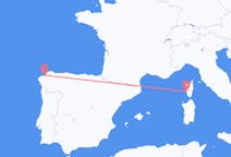Vols d’Ajaccio, France vers La Corogne, Espagne