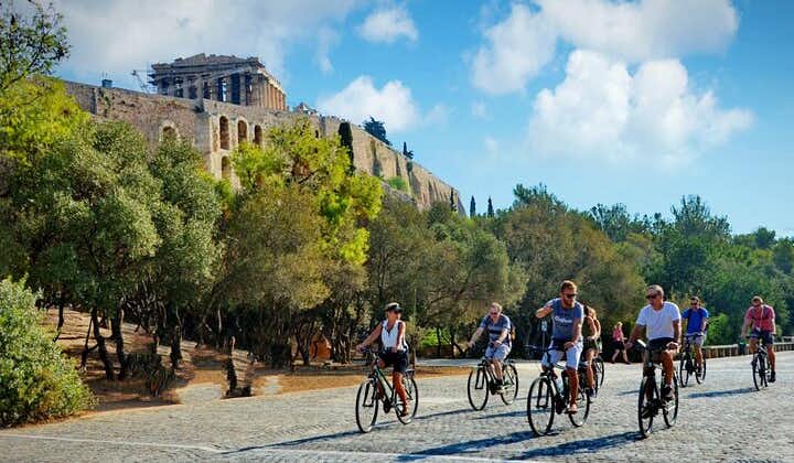 Aten elektrisk/vanlig cykeltur + Valfritt Akropolis guidad besök