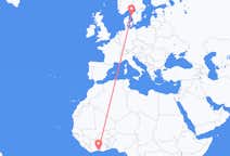 Flights from Abidjan to Gothenburg