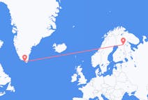 Fly fra Nanortalik til Kuusamo