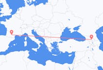 Vluchten van Tbilisi, Georgië naar Toulouse, Frankrijk