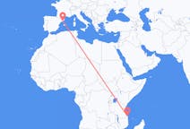 Flyreiser fra Mtwara, Tanzania til Barcelona, Spania
