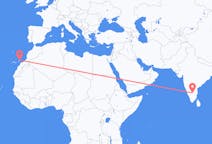 出发地 印度出发地 班加羅爾目的地 西班牙兰萨罗特岛的航班