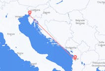 Flüge von Tirana, nach Triest