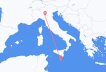 Vluchten van Reggio Emilia, Italië naar Malta, Malta
