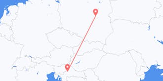 Flights from Croatia to Poland