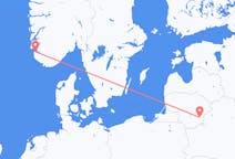 Flyreiser fra Vilnius, Litauen til Stavanger, Norge